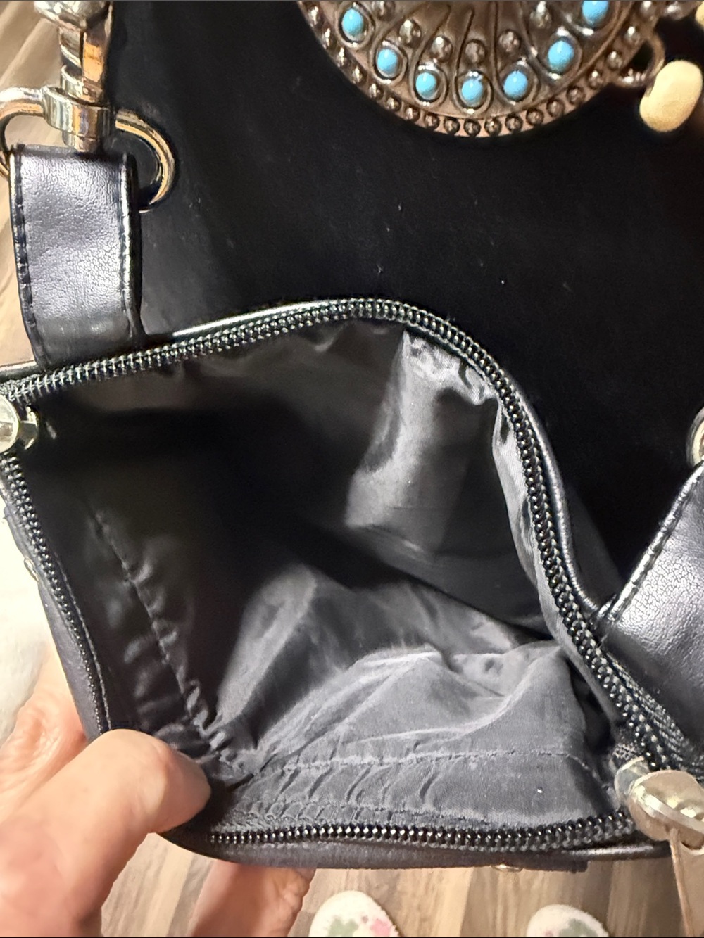 Black Studded Mini Crossbody Bag - Unbranded - Picture 6 of 15